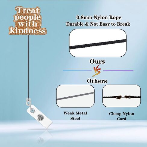 Funny Nurse Nursing Badge Reel Holder Clip Retractable Treat People with Kindness ID Badge Holder Clip Pink Acrylic Name Badge Clip Medical RN CNA Office Hospital Worker Accessories in Saudi Arabia