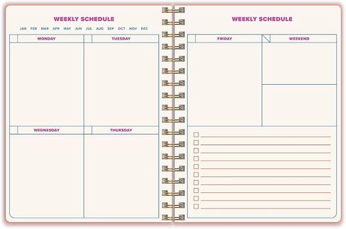 Punch Studio Molly & Rex Playful Patterns Clay Undated Planner (38218) in Saudi Arabia