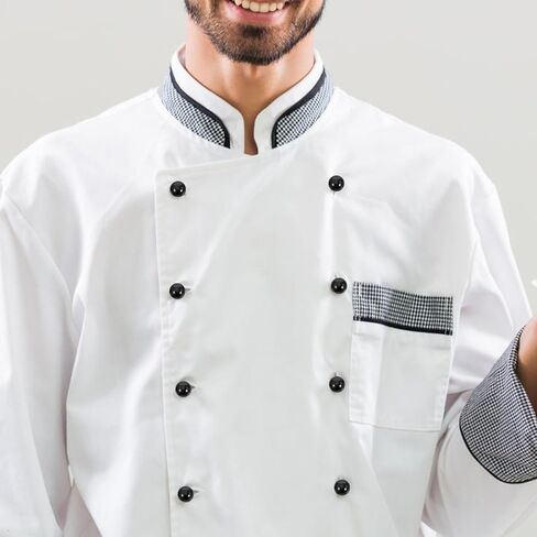 أزرار بدلة طاهي Kichvoe 100 PCS Ball Plastic Bassons Button Chef Coat Button Round Movable Jacket Chef Button For Chef Coat Moniform Chef Button White Plastic Chef Button in Saudi Arabia