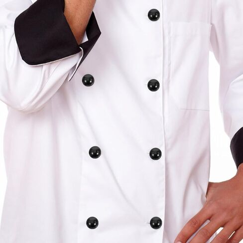 أزرار بدلة طاهي Kichvoe 100 PCS Ball Plastic Bassons Button Chef Coat Button Round Movable Jacket Chef Button For Chef Coat Moniform Chef Button White Plastic Chef Button in Saudi Arabia