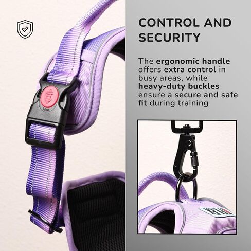 NeoFlex Dog Harness for Large Dogs - No Pull, Adjustable Harness with Handle - Ideal for Medium and Large Sized Dogs, All Breeds, Durable & Comfortable Dog Walking Vest - Purple - MD in Saudi Arabia