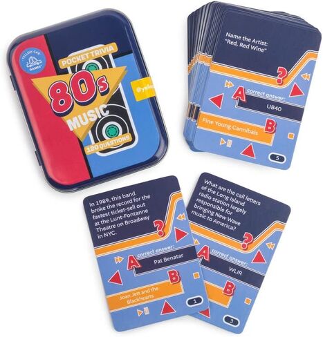 لعبة Music Trivial Pursuit - مجموعة ألعاب البطاقات الممتعة والصعبة في العقد الأول من القرن الحادي والعشرين مكونة من 60 بطاقة مع 120 سؤالًا - ألعاب الجيب سهلة اللعب للبالغين والمراهقين in Saudi Arabia
