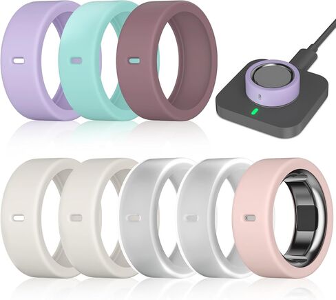 12 Pack Ring Cover Compatible with Oura Ring Gen 4/4 Ceramic, Oura Ring Gen 3 Horizon/Heritage, Support Charging with Cover on, Anti-Scratch Elastic Silicone Ring Protector for Men Women Working Out in Kuwait