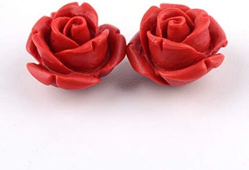 Beadthoven 50pcs برميل أحمر Cinnabar حبات فضفاضة منحوتة حبات صلاة محظوظة in Kuwait