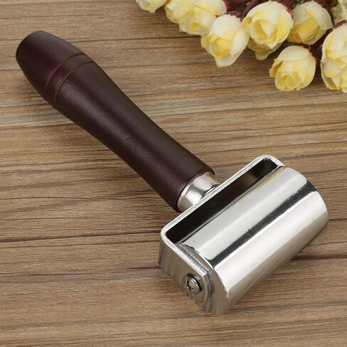 Rongon Leather Press Edge Roller Quilting Seam Roller Leathercraft Wooden Handle Roller Leather Rolling Tool Leather Pressing Roller Edge Creaser Edger Rolling Tool (2.36''/60mm) in Saudi Arabia
