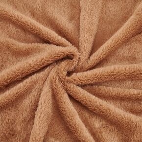 BENECREAT 63x20 Inch Short Hair Faux Fur Fabric, Camel Pre-Cut Craft Fur Fabric Shaggy Fur Patches for Costumes, Apparel, Rugs, Pillows, Decorations