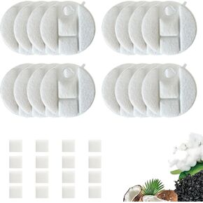 16Pack Dog Water Fountain Replacement Filters for PETLIBRO® Capsule Dog Fountain PLWF008, 8 Month Set of Filters for Dog Water Dispensers, White