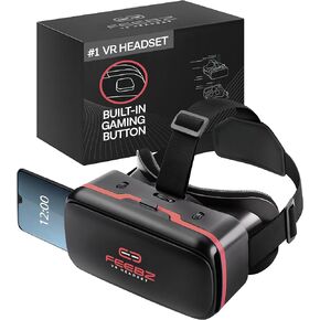 FEEBZ 3D VR Headset for Kids 2.0 - for iPhone & Android Phones | with 3D VR Videos & Apps Links | Virtual Reality Goggles Set for Beginners