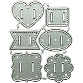 Buckle Cutting Dies DIY Scrapbooking Album Paper Card Making Decorating Tool for Children Adults Making Fun Silver Mold Cutting Dies Stencil Arts, Crafts