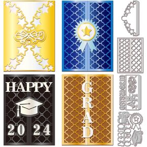بطاقة التخرج من Globleland Card Metal Die Cuts Happy Graduation Cutting Metal Die 2024 Deies Traduation Diays for DIY Scrapbooking Photo Photo Abrum