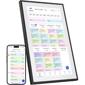 التقويم الرقمي ، مخطط تقويم إلكتروني 21.5 بوصة ، مخطط أسبوعيًا وشهريًا+شهريًا ، يقوم بإجراء القائمة المفكرة ، 1920 * 1080 بكسل جدار تعمل باللمس والمكتب لجداول العائلة لجداول العائلة