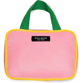 Kate Spade New York Toy Plush Dog Toy مع Squeaker ، لعبة Pet Chew مع نسيج ناعم متين للسلالات الصغيرة المتوسطة الكبيرة (حقيبة يد كولون)