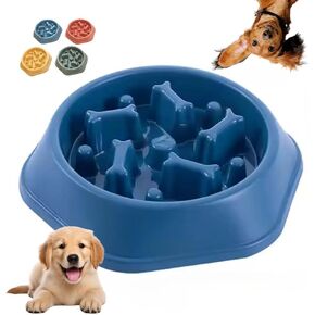 Slow Feeder Dog Bowl Anti Gulping Anti Chocking Healthy Eating Interactive Bloat Stop Non Slip Dog Slow Food Feeding Pet Bowl Slow Eating Healthy Design for Small Medium Size Dogs (Green) in Saudi Arabia