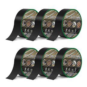شريط الرافعة للتزيين ، شريط بوتيل سطح السفينة المقاوم للطقس ، 1 rolls 2 "× 50 'Butyl Sealant Roist شريط وميض لقطاعات الخشب عوارض Roo