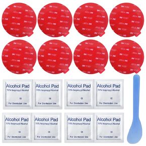 YuCool 8 Pcs Round VHB Sticky Pads, 3.15 Inch Large 3M Double Sided Adhesive Pads Sticky Dash Cam Mounting Tape for Suction Cup Dashboard,Car Bracket,Dash Cam and Indoor Products
