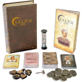 واجهة Dark CITES Series Board Game of Strategy و Diskit و Luck - لعبة البطاقات للمراهقين البالغين والأسرة - Deluxe Salem 1692
