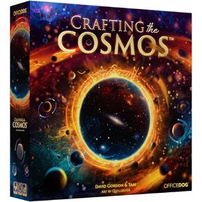 صياغة لعبة Cosmos Board - بناء المجرة مع إدارة الموارد النجمية! لعبة استراتيجية الخيال العلمي للأطفال والكبار ، تتراوح أعمارهم بين 14+ ، 2-4 لاعبين ، 60-90 دقيقة اللعب ، مصنوعة من Office Dog