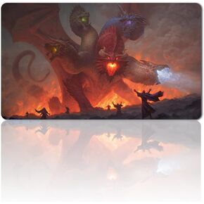 TIAMAT - Gaming Mouse pad TCG Playmat, Rubber Anti-Slip Base MTG Playmat, Board Game Table Mat for Trading Card Games and Free Bag