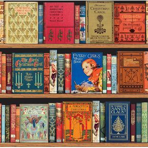 Christmas Giftwrap - Christmas Bookshelf -