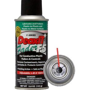 DeoxIT Fader F5S-H6 Spray, Contact Cleaner/Lube/Protector for Conductive Plastics & Carbon Controls, 142g, Pack of 1