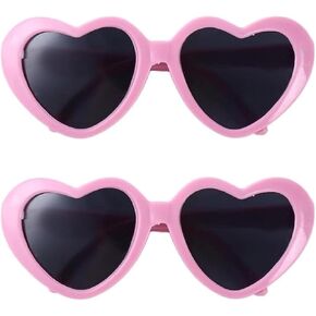 2 PCS Pink Pet Heart Photos Props Cute Sunglasses Cat Glasses Sun Flower Glasses Pets Party Decor for Small Dogs Cat Accessories Cute Pet Dog Sunglasses