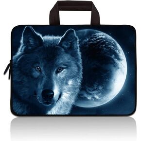 11" 11.6" 12" 12.1" 12.5 Inch Laptop Carrying Bag Case Notebook Ultrabook Bag Tablet Cover Neoprene Sleeve Briefcase Bag Compatible with Samsung Google Acer HP Asus(Moon & Wolf)