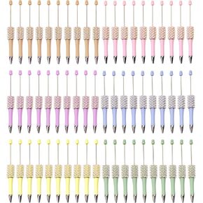 60pcs pearl rhinestone peads beads beads for pocal bead pens ink ink ink point pens diy crafts school school schools supplies (60pcs pears pens)
