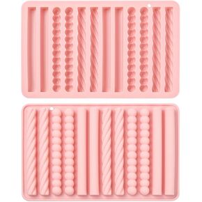 kitbeads 2pcs شريط طويل القالب السيليكون شكل البار شكل تجويف أصابع الفطائر لخبز راتنج الشوكولاتة ديي الصابون الحرف ديكورات