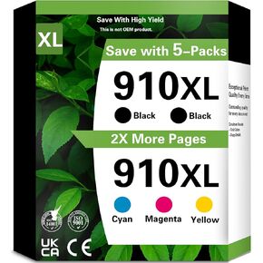 910XL 910 XL حبر الحبر حزمة التحرير والسرد (2Black/Cyan/Magenta/Yellow) - متوافق مع HP 910 XL لـ HP910 HP910XL لـ HP OfficeJet Pro 8020 8028 8030 8035 8010 8015 8018 8022 8022