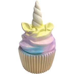 Foufit Rainbow Swirl Chew Latex Toy for Dogs ، Unicorn Cupcake ، 5 "