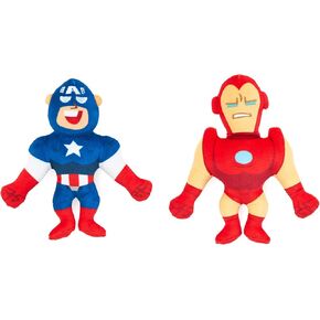 Zippypaws Marvel Plush Toy للكلاب ، صرير مستدير ومواد تجعيد ، 2 عبوة ، الهيكل والفهود الأسود