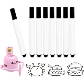 Drawing Robot Pen, Specialty Pen for Drawing Robot, 8PCS Proprietary Black Brushes, Compatible with all Kid Painting Robot Machines
