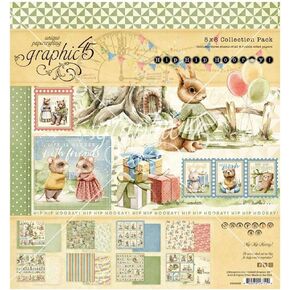 Graphic 45 8x8 Collection Pack- Hip Hip Hoorray!