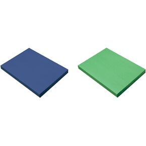 Prang Construction Paper, Bright Blue & Holiday Green, 100 Sheets Each, 9" x 12"