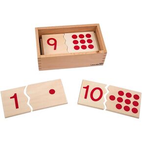 Montessori USA Montessori Math Materials رقم اللغز 1-10 لأداة التعلم المبكر لمرحلة ما قبل المدرسة