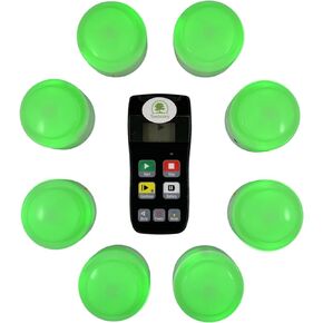 TREBISKY Wireless Buzzer System for Game Show 8 لاعبين jeopardy Quiz Bowl الإجابة على الجرس مع الضوء ، الصوت للتعلم التعليمي التعليمي العائلي ، قفل ليلة الكبار ، والعودة إلى المدرسة