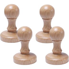 4pcs 40mm مقابض خشبية ختم DIY ختم ختم فارغ ختم مستديرة ختم ختم فارغة ختم نحت الصبغ لصنع طوابع الصياغة قصاصات الصياغة
