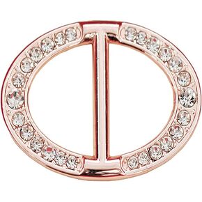 1pc 3.9cm/1.5 الموضة البيضاوي ووشاح الراين الوشاح مشبك حريري الحرير حلقة مشبك تي شيرت القميص المشبك مشبك T-شيرت clasp التفاف الالتفاف لأدلة الحرير العنق على الرقبة (الذهب)