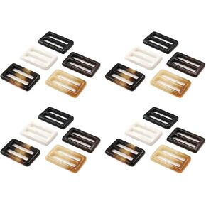 Lasenersm 20pcs 1.57 "راتنج المستطيل راتنجات الإبزيم مشبك مستطيل الراتينج أرواح الدبوس راتنجات الحرير مشبك حزام الإبزيم حزام حزام حزام حزام الحزام ، حقيبة أزياء ، لون عشوائي