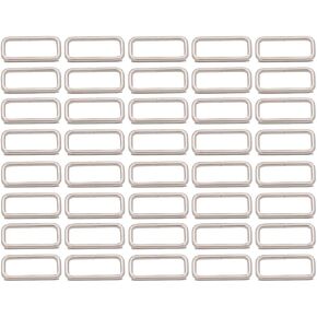 Bikicoco Metal Rectangle Ring Buckles Square Square حزام حزام حزام للحزام لمحفظة كيس غير ملحومة 1-1/4 × 3/8 بوصة