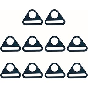 Lasenersm 10 قطع 1.25 بوصة مثلث بوكيل سلسلة ضمادات ضمادة موصل مثلث تعديل سلسلة مشبك فتحة فتحة المثلث حلقة دوار مقطع معاد