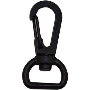 Tianbang أسود 0.5 "داخل القطر د حلقة جراد البحر المشبك مخلب دوار العين جراد البحر خطاف clasp لحزمة حزام 15