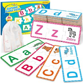 Alphabet Puzzle Cards,ABC puzzle,Alphabet Learning Toys,ABC Learning for Toddlers Kids,Matching Letter Game,Preschool Learning Activities,Kindergarten Classroom Must Haves,Homeschool Supplies