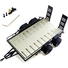 حاملة شحن سيارة مقطورة الألومنيوم RC لـ TRX4M TRX4-M 1/18 RC Crawler Upgrade Car Excessories (Titanium)