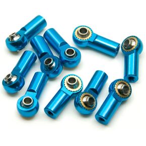 10pcs الألومنيوم M3 CW قضيب end in end ball incond inclder ball head head for tra-xxas trx-4 محوري SCX10 HSP 90046 90047 1/10 RC Crawler Car