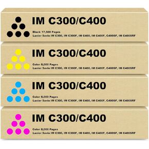 IM C400 IM C300 Toner Cartridge High Yield 4-Pack 17,500 Pages Compatible IMC300 Toner Replacement for Ricoh IM C400 Toner for IMC300 IMC400 IMC300F C400F C400SF C400SRF - 842370 842371 842372 842373