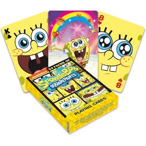 AQUARIUS Spongebob Faces Playing Cards - Spongebob Themed Deck of Cards for Your Favorite Card Games - Officially Licensed Spongebob Merchandise & Collectibles