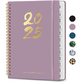 2025 Planner - مخطط أسبوعي وشهري ، يناير 2025 إلى ديسمبر 2025 ، كتاب مخطط التقويم SPOND 2025 ، الجيب الداخلي ، مثالي لمستلزمات Office Home Schools - A5 (6.3 "× 8.5") ، Purple