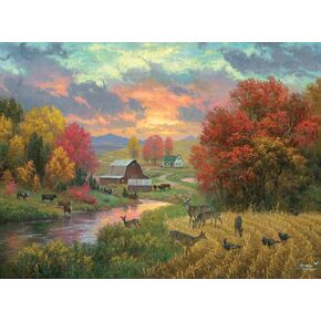 Buffalo Games - Abraham Hunter - Golden Retreat - 1000 Piece Jigsaw Puzzle for Adults -Challenging Puzzle Perfect for Game Nights - Finished Size is