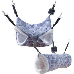 غينيا خنزير الخنازير الفئران قابلة للتعديل أرجوحة قابلة للضبط إكسسوارات قفص الحيوان الصغيرة نفق مخبأ وأرجوحة بطابقين لفئران غينيا الخنزير الهامستر شينشيلا ، in Kuwait